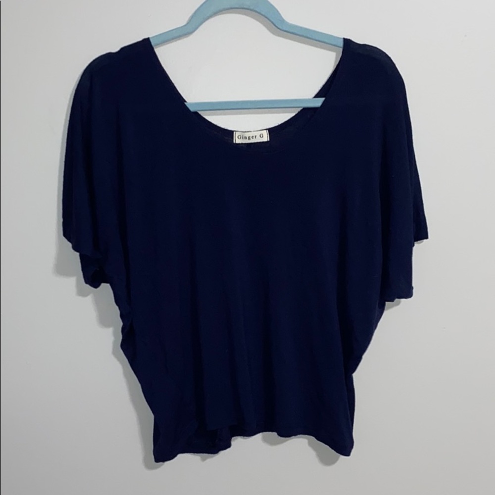 Ginger G Navy Blue Blouse
